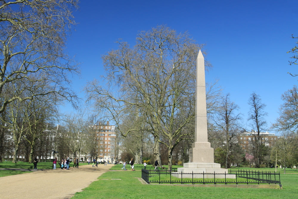 Speke Monument in the Kensington Gardens London walking tour