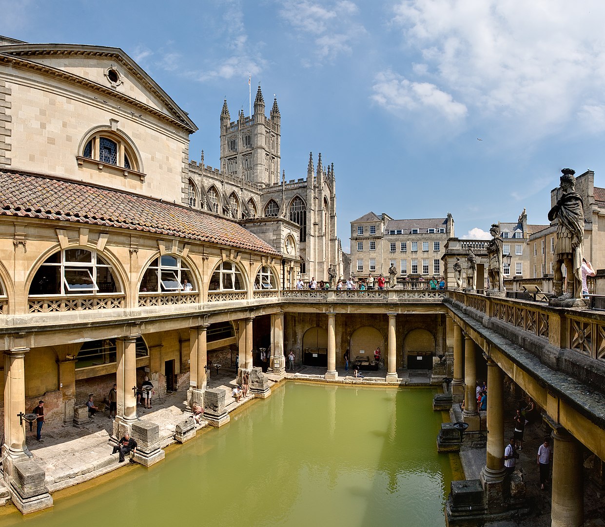 Roman Baths in Bath Spa England By Diliff